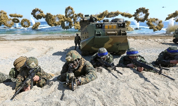 Binh lính Mỹ và Hàn Quốc tham gia cuộc tập trận Key Resolve và Foal Eagle năm 2016. Ảnh: nbcnews.com